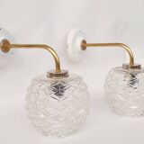 Swan neck and glass wall lights