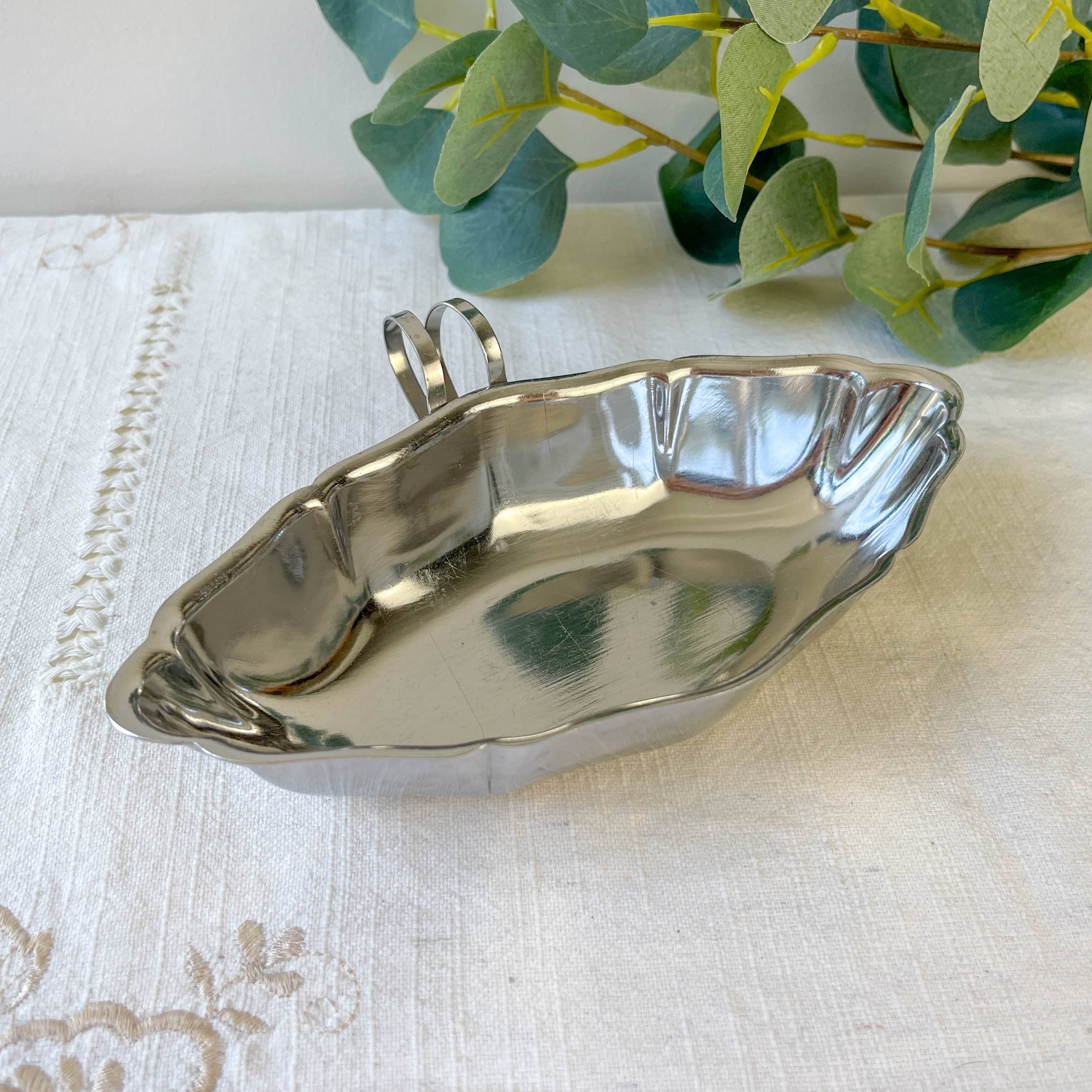 Vintage stainless steel gravy boat from the 70s