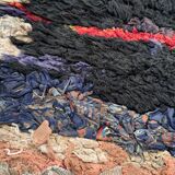 Colorful Boucherouite Moroccan rug - 68 x 116 cm