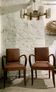 Vintage 1960s bridge chair pair