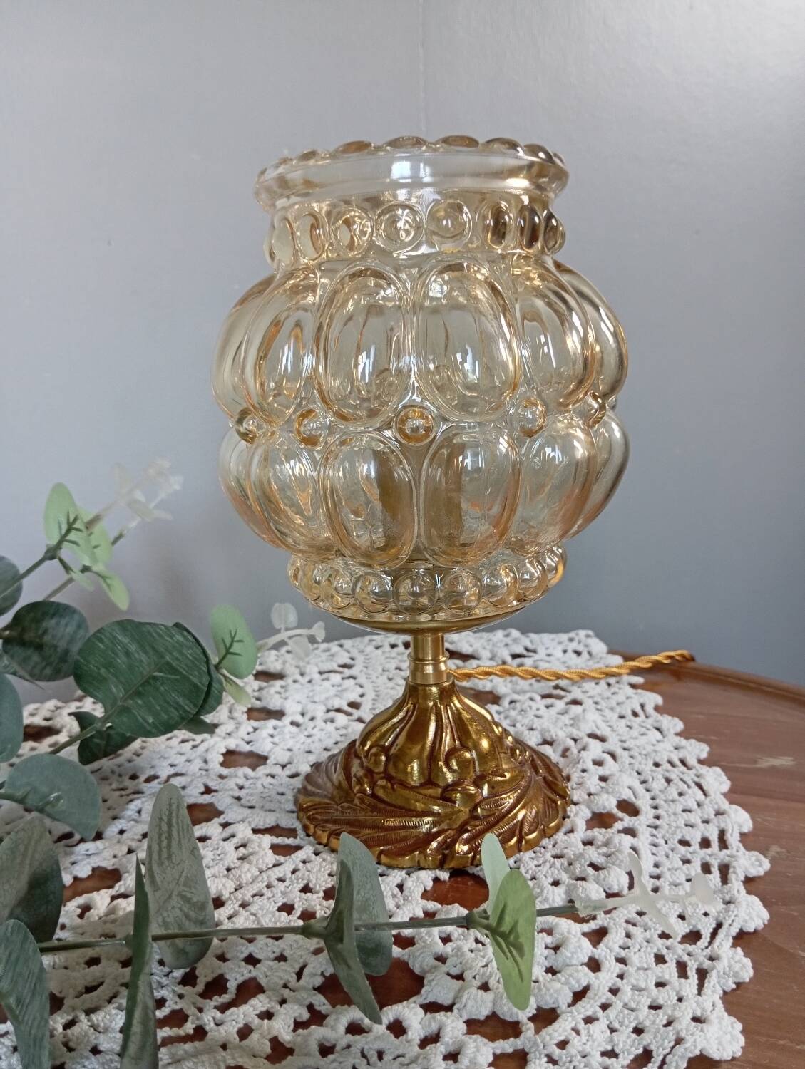 Lampe de table esprit bubble style Helena Tynell, vintage 1960