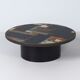 Round coffee table by Paul Kingma in earthy shades, marked Kingma 1978, Ø99 cm