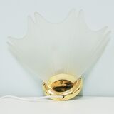 Glass & brass wall lamp