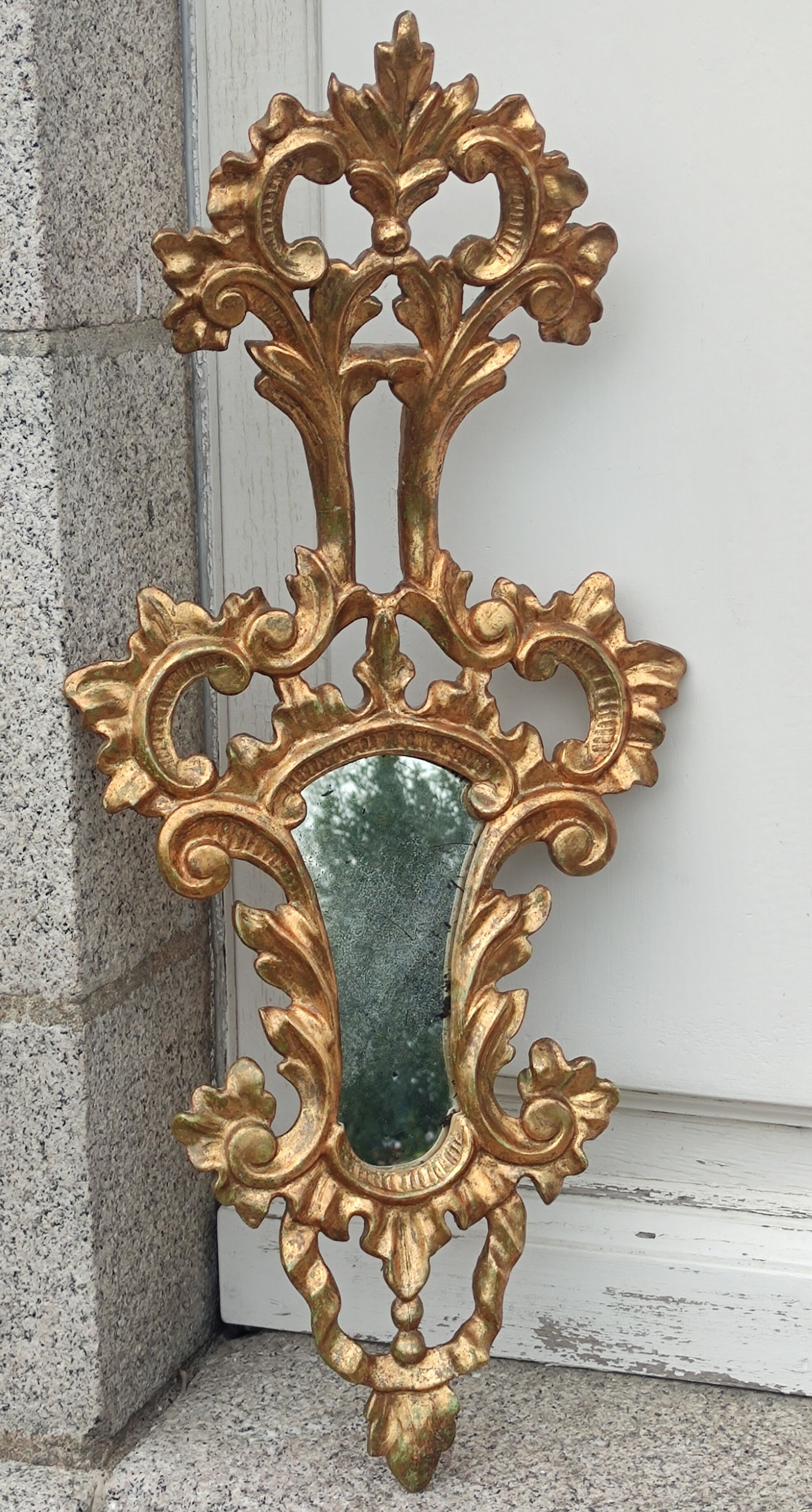 Old gilded mirror original Louis XV style