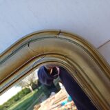 Napoleon III Mirror Wood and Gilded Stucco