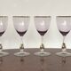 Joseph Stanik 6 red wine glasses of the Zuzanna model in Amethyst color with rims and golden ball
