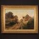 French signed landscape painting oil on canvas dated 1899