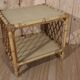 Small vintage rattan side table