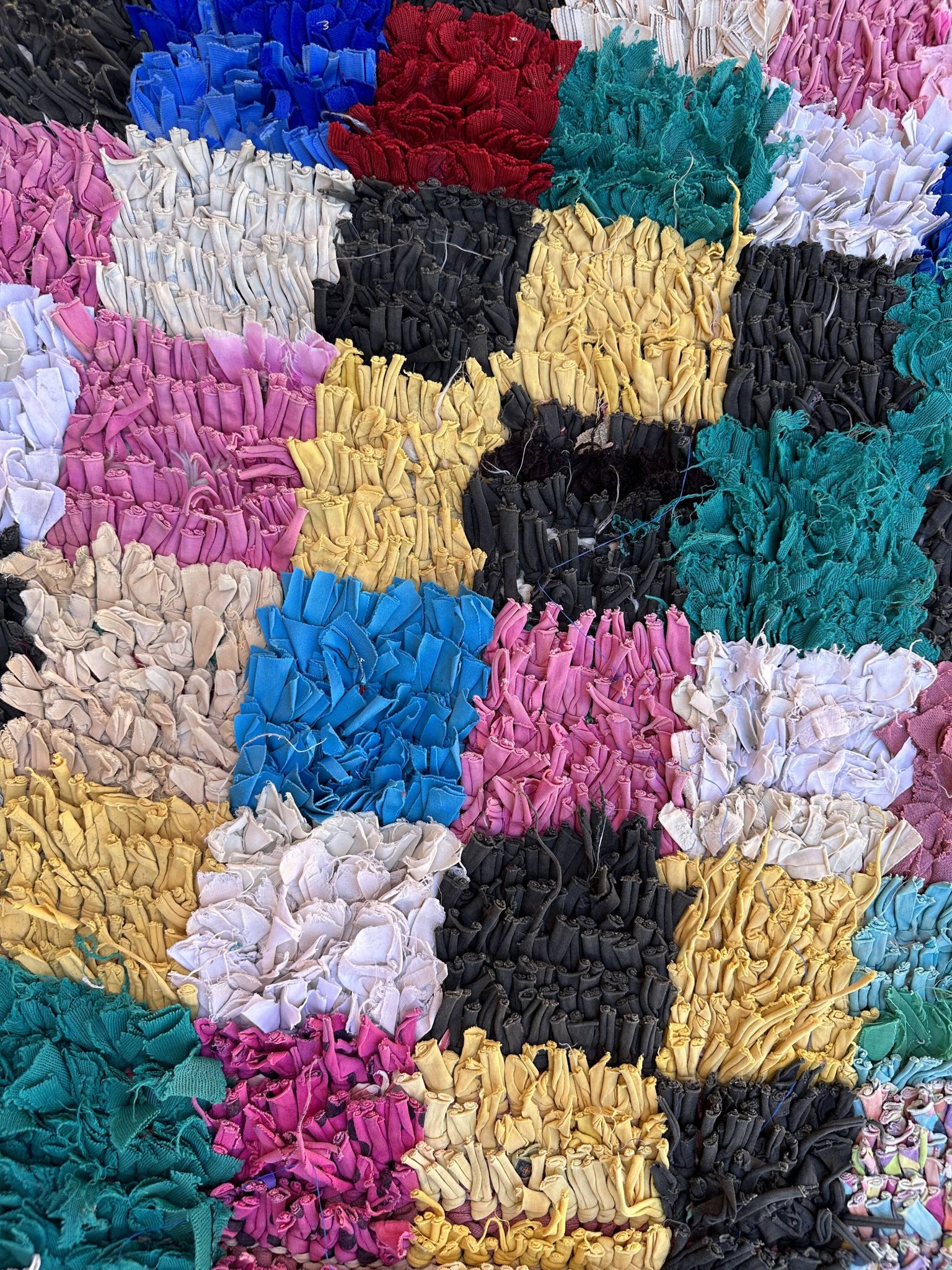 Colorful Boucherouite Moroccan rug - 128 x 208 cm