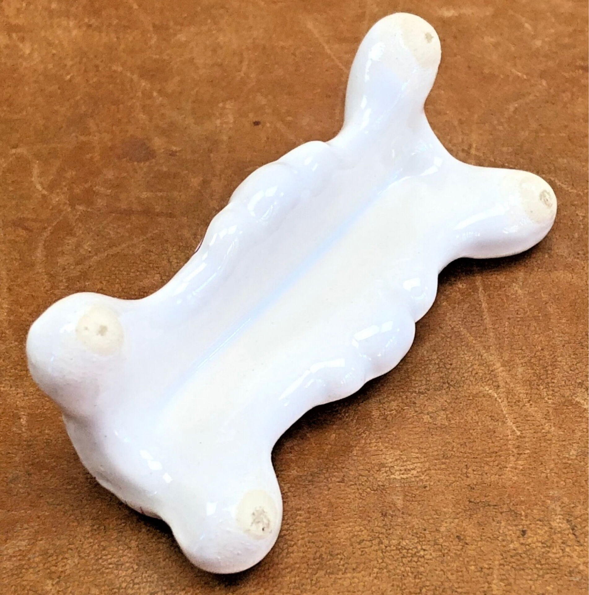 6 old ceramic knife rests from Lunéville