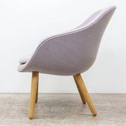 HAY AAL 82 armchair in mauve fabric with oak legs.
