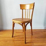 Vintage blonde wood bistro chair