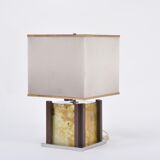 Romeo Rega Hollywood Regency Style Table Lamp in Brass and Chrome