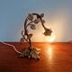 Gilt bronze table lamp, floral decoration, 1910s-20s