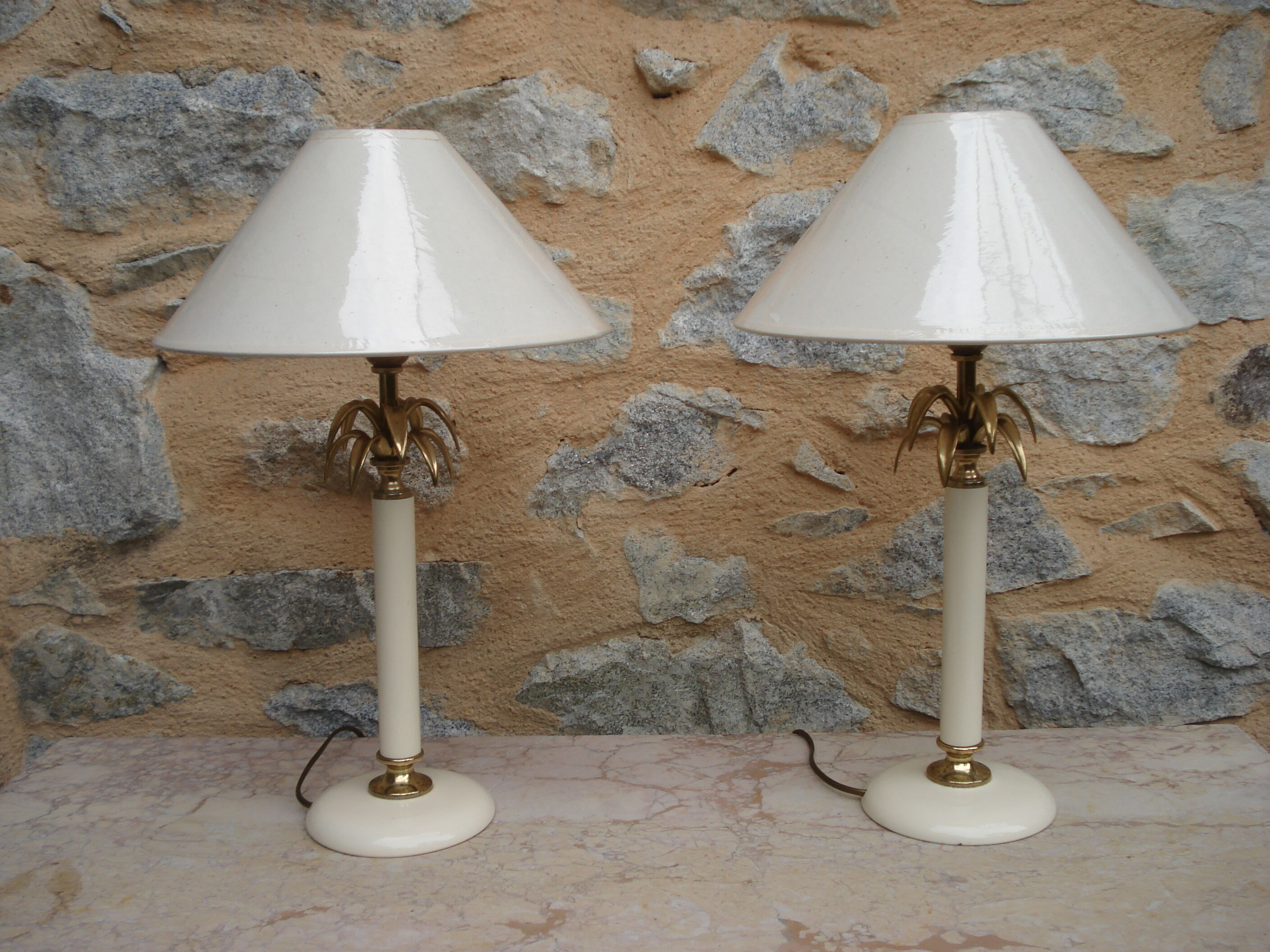 Pair of "pineapple" lamps 1980