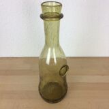 32 cm vase in green bubbled glass
