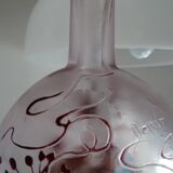 Vase gourde pâte de verre dégagé à l'acide signé bendor