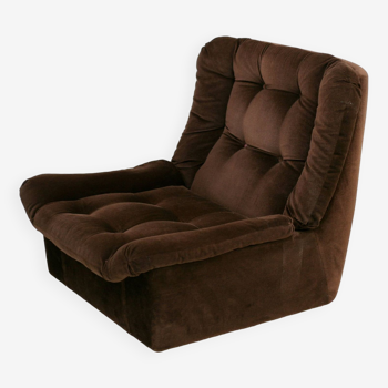 Steiner. Velvet fireside chair. Circa 1970