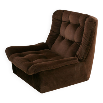 Steiner. Velvet fireside chair. Circa 1970