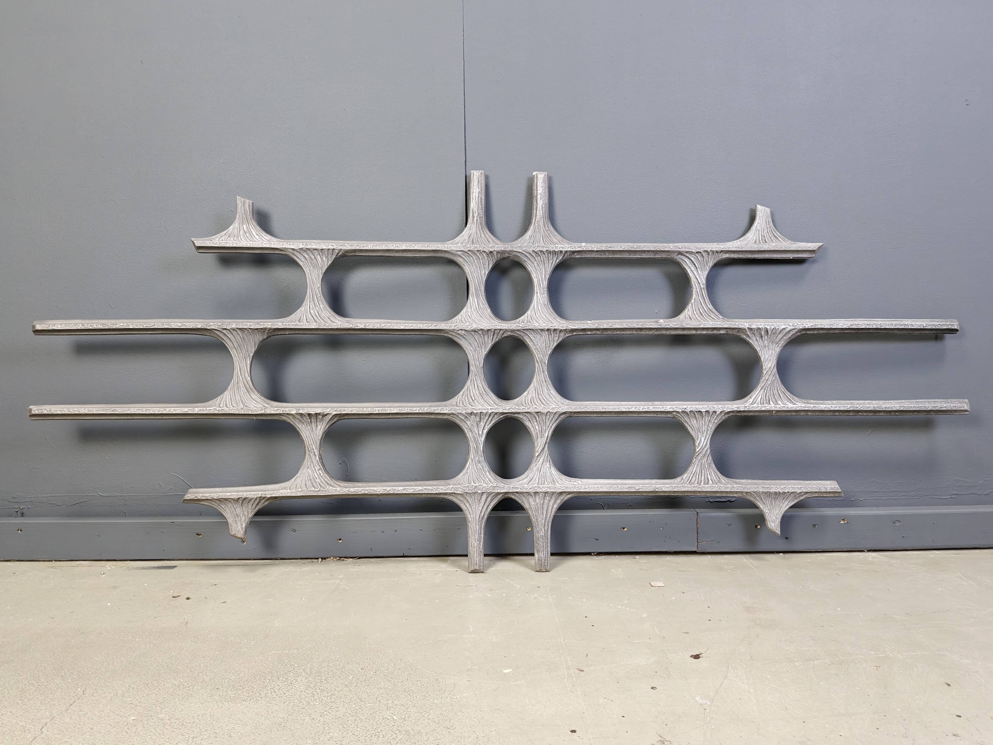 Vintage large brutalist wall sculpture, 1970s