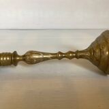 Worked brass candlestick