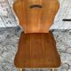 Vintage 1960s Brutalist Blonde Wood Farm Chair #E037