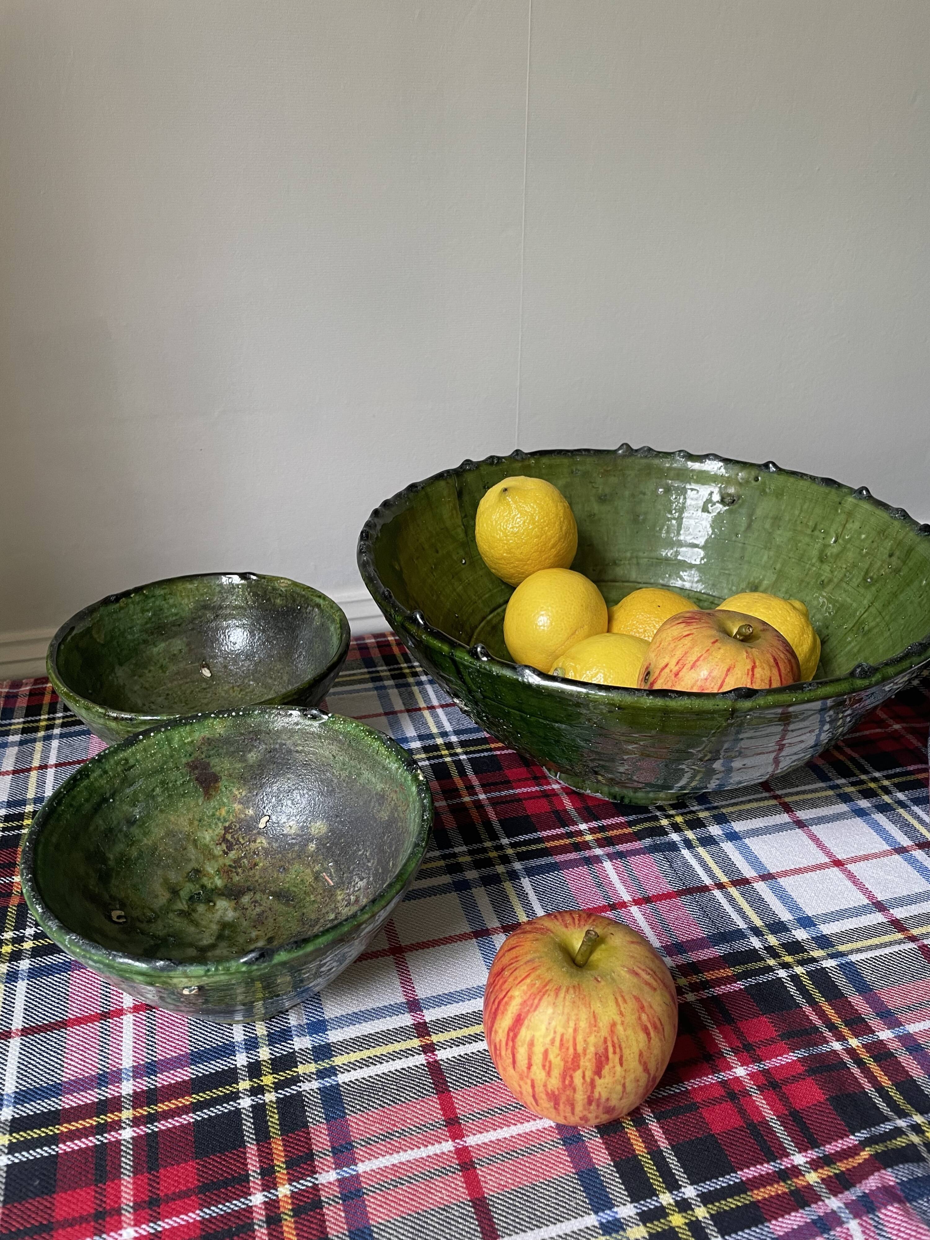 Emerald green Tamegroute bowls D14.5