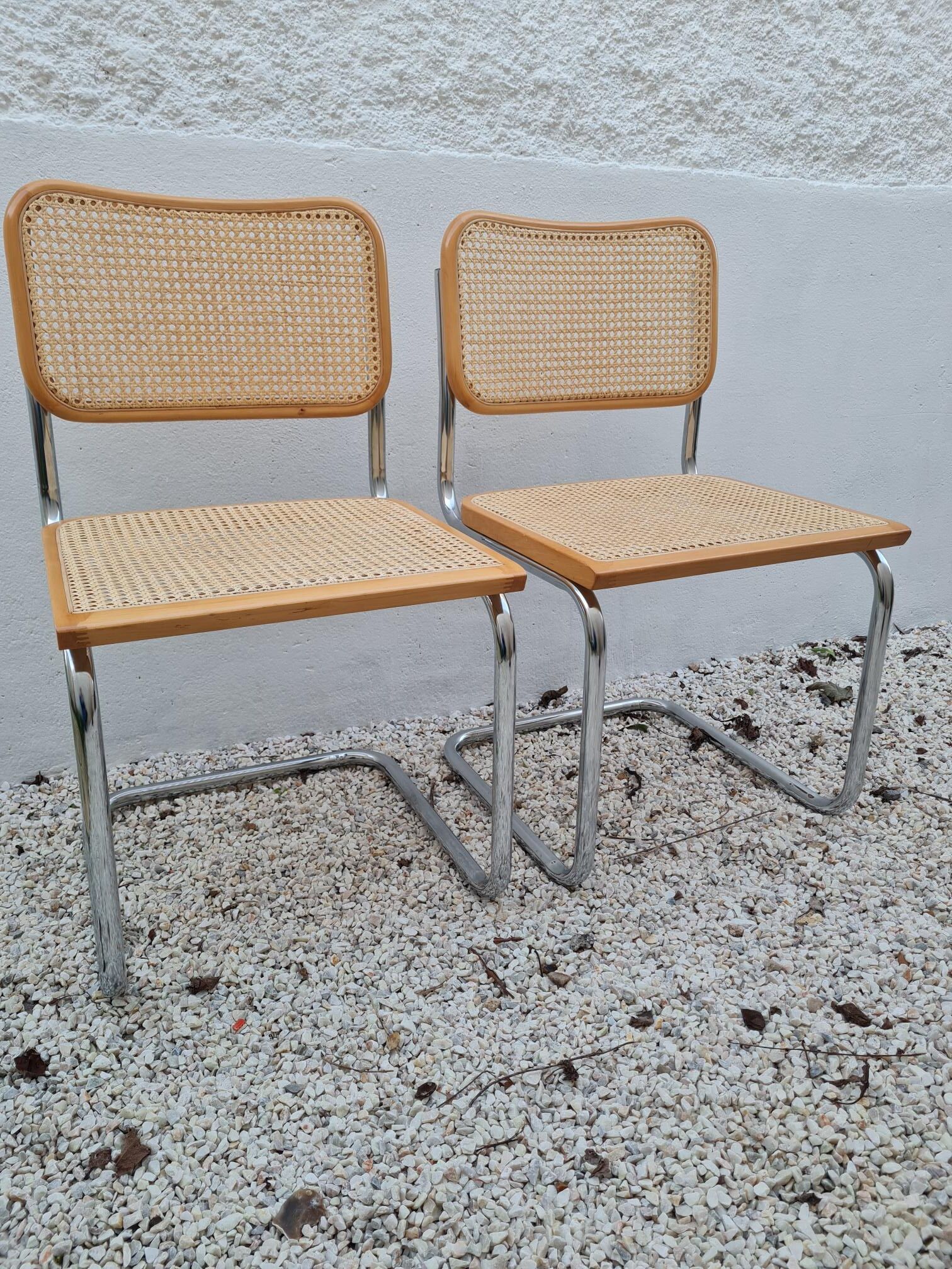 Pair of B32 chairs by Marcel Breuer