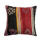 VINTAGE TURKISH KILIM CUSHION COVER , 45 X 45 CM