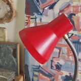 Lampe de bureau à poser rouge vintage année 70
