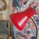 Table lamp red vintage year 70