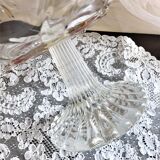 Pedestal fruit cup in blown glass