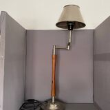 Lampe de table en bois et aluminium