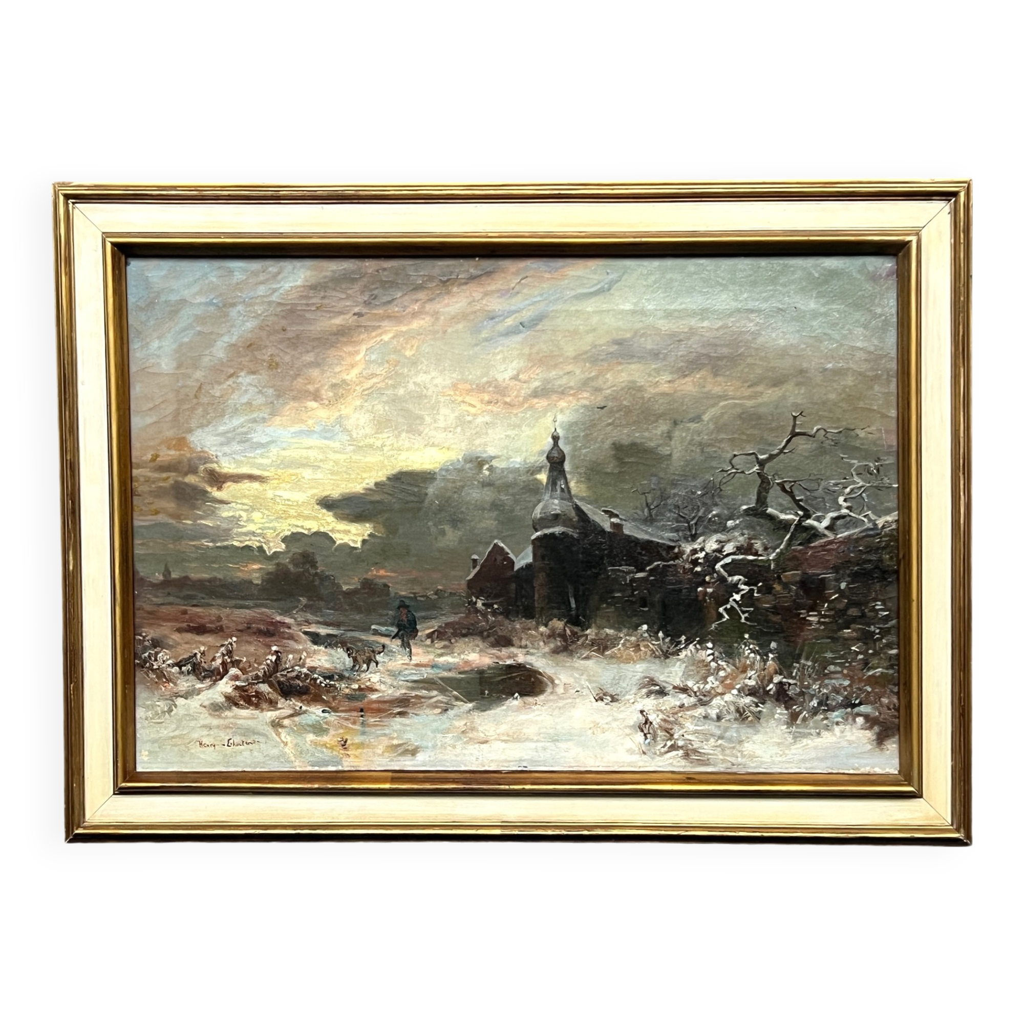Henry Schouten (1857-1927) “Winter Landscape”.