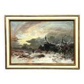 Henry Schouten (1857-1927) « Paysage d'hiver ».