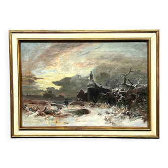Henry Schouten (1857-1927) “Winter Landscape”.