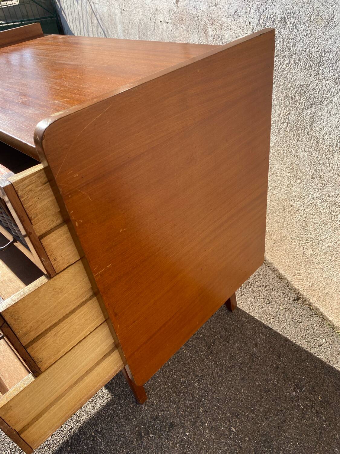 Commode osier vintage