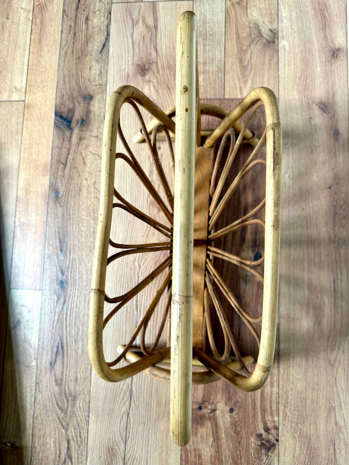 60s bamboo magazine rack