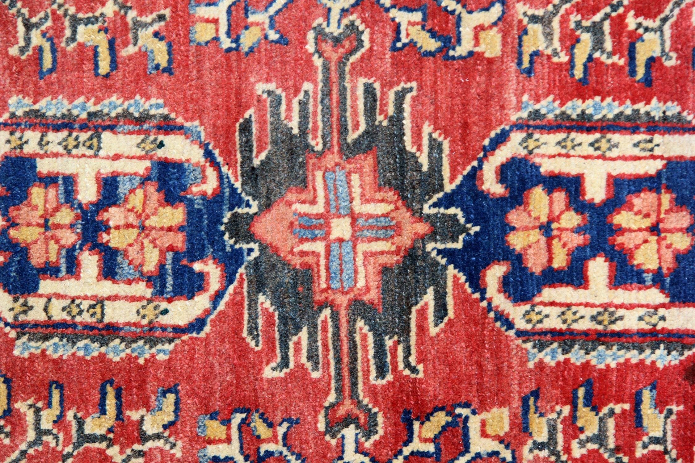Handmade afghan rug in wool 98x149cm