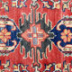 Handmade afghan rug in wool 98x149cm