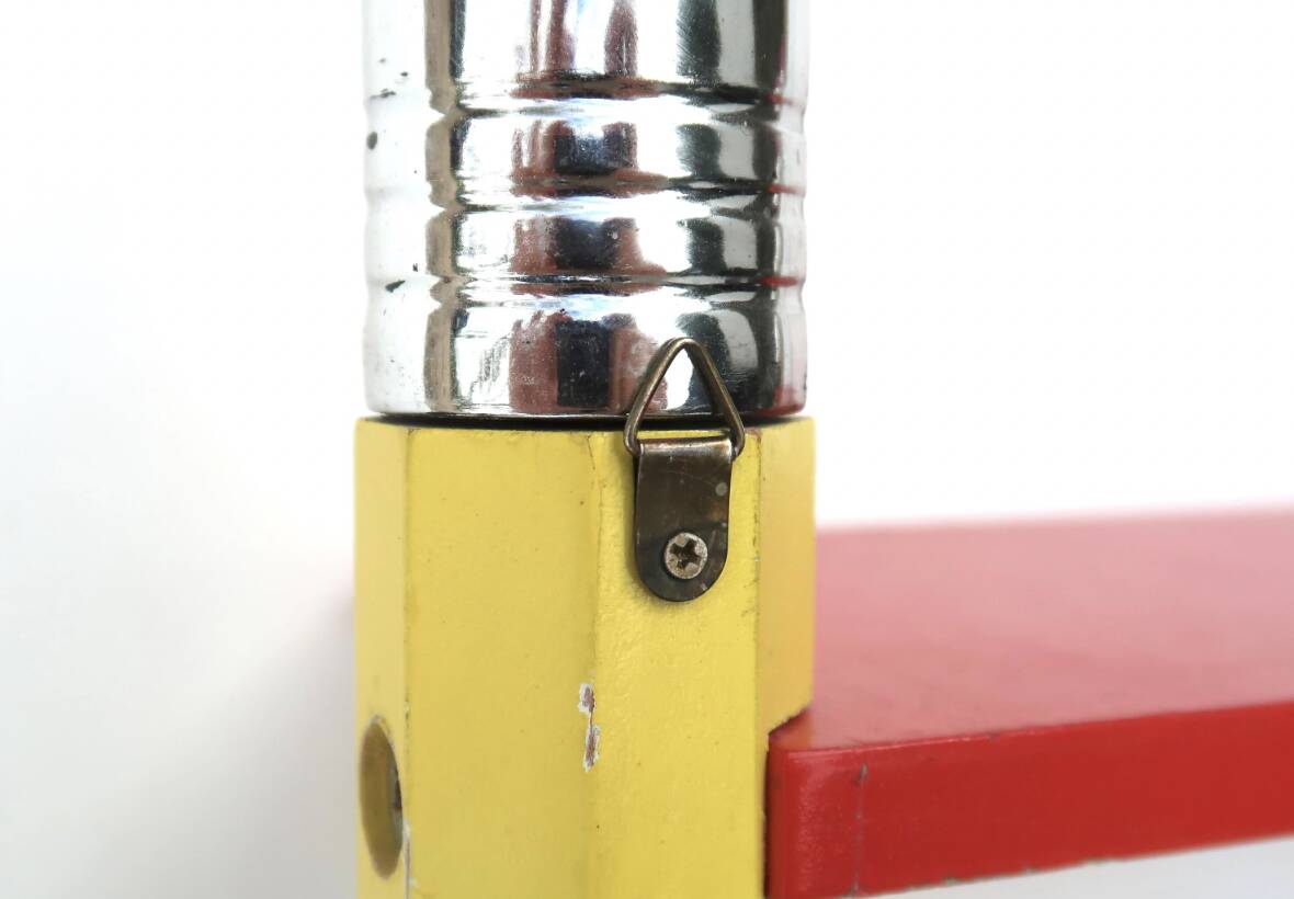 Wall shelf by Pierre Sala, 1980s Memphis Design in primary colours.