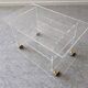 David Lange side table on wheels in plexiglass, France 1970.
