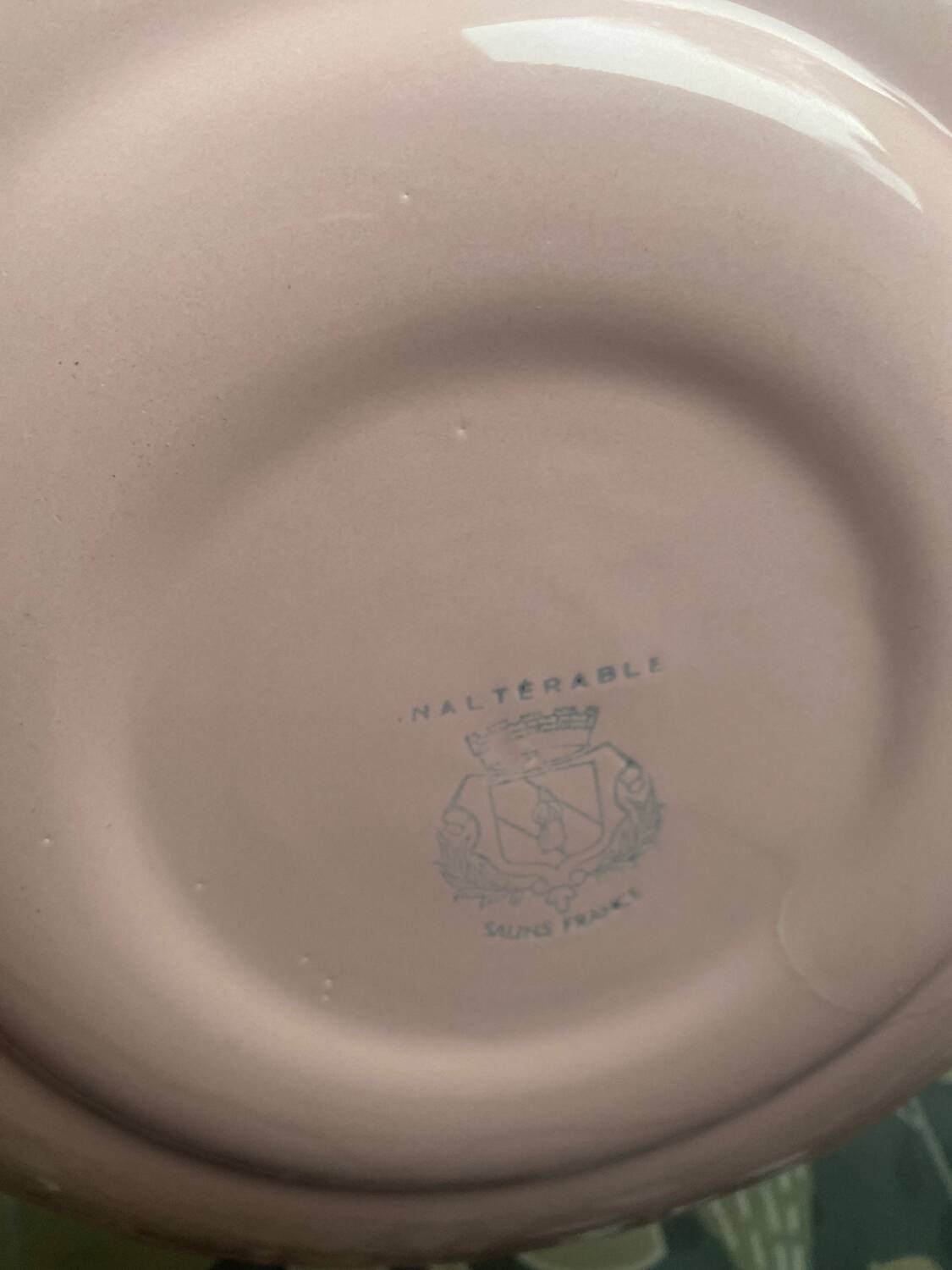 6 pink dinner plates