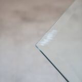 Hexagonal glass table by Sandro Petti, for Angolometallarte, 1970