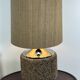 Vintage lamp in cork and chrome 1970