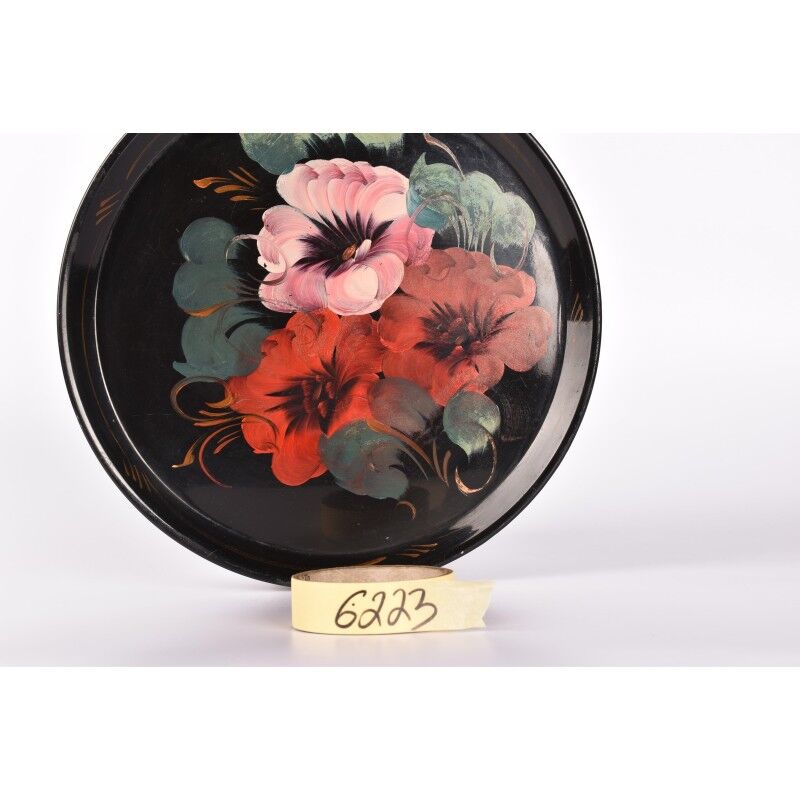 Vintage old handpainted tray