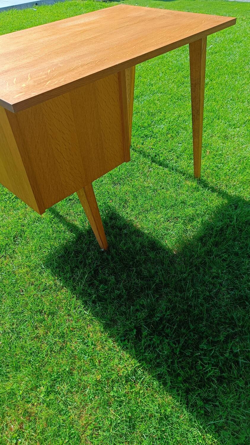 Mid-century desk from the 60s, compass legs