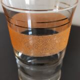 Set of 4 colored granite glasses with its carafe