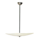 White opaque glass ceiling chandelier, 1950s