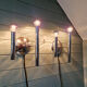 Pair of Space Age wall sconces in chrome metal, 1970.